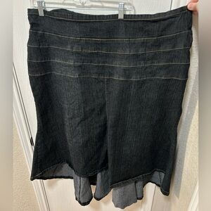 Y2K Just Blu Denim Midi Skirt Plus Size 24W 3X